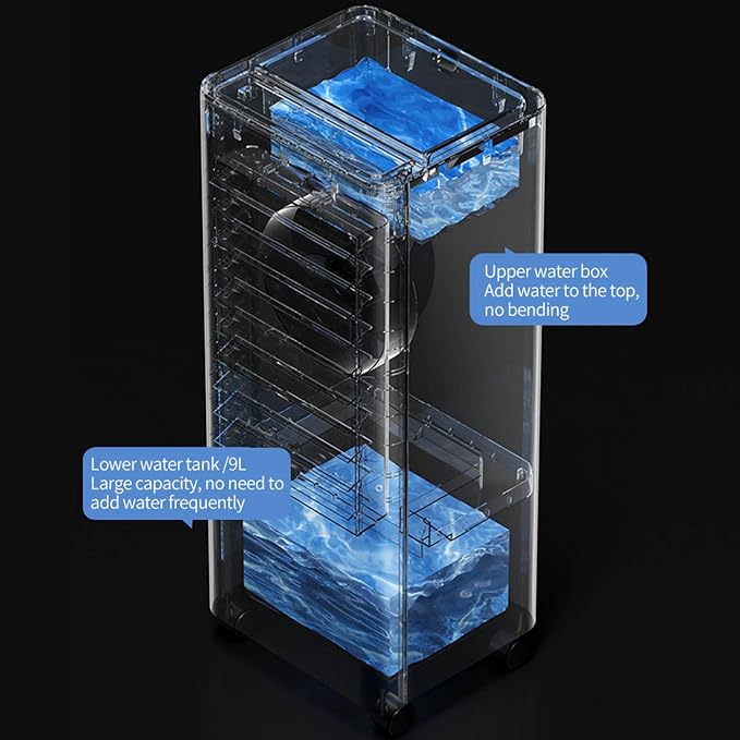 Portable Air Conditioners 9L Evaporative Air Cooler LED Display Windowless - Image 5