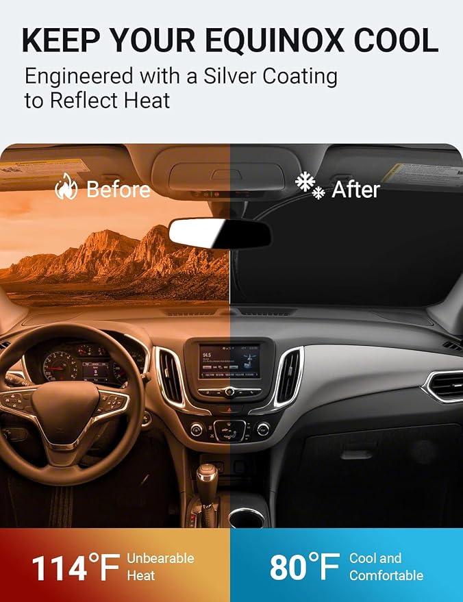 Proadsy 2026 Upgrade Front Windshield Sunshade Foldable Sun Shade Protector - Image 3