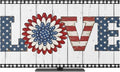 4th of July Patriotic LOVE Text Flower Indoor TV Cover, Elastic TV Screen by Unknown