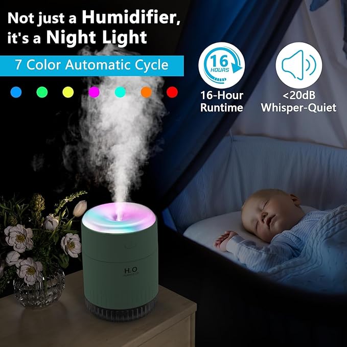 SZO Plant Humidifier Indoor, 500ml Green - Image 3