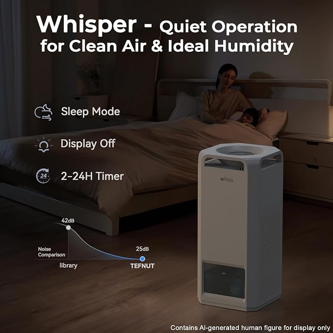 Afloia Air Purifier and Humidifier Combo in One-Cool Mist Evaporative - Image 6