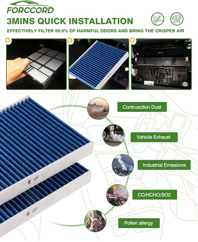 Cabin & Engine Air Filter Fit for Chevrolet Cruze 1.4L 2016-2019, Cadillac ATS - Image 7