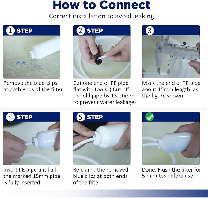 Membrane Solutions T33 Inline Water Filter, Post-Carbon Filter - Image 6