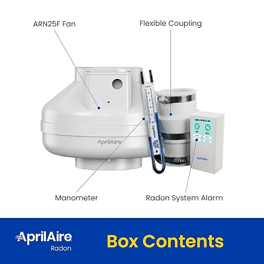 Aprilaire ARN25K Radon Mitigation Kit, 1500 and 2500 Sq. Ft., Crawlspace - Image 2