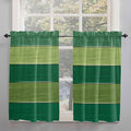 Farm Retro Green Wood Grain Window Valance Curtains, Rustic Wooden Plank by IDOWMAT