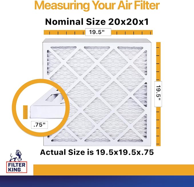 Filter King 20x20x1 Air Filter | 6-PACK | MERV 13 HVAC Pleated A/C Furnace - Image 2