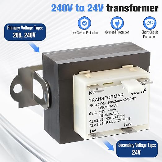 240V to 24V Transformer Secondary 24V, 0130M00138S 40VA Transformer Compatible - Image 2