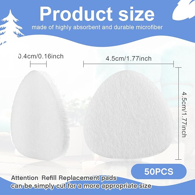 Maitys 100 Pieces Humidifier Essential Oil Pads Air Purifier Replacement Refill - Image 2
