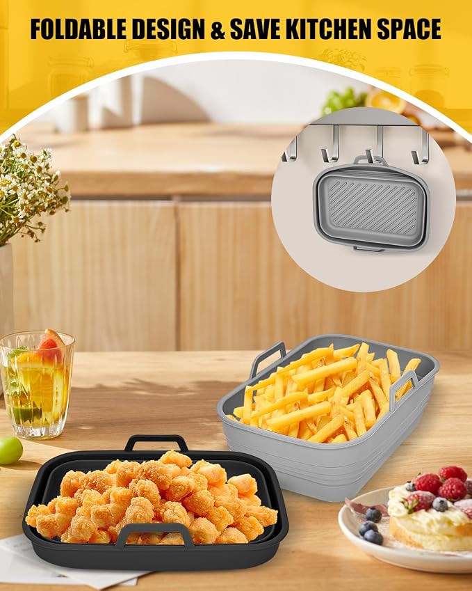 Collapsible Air Fryer Silicone Liners 2-Pack - Image 3
