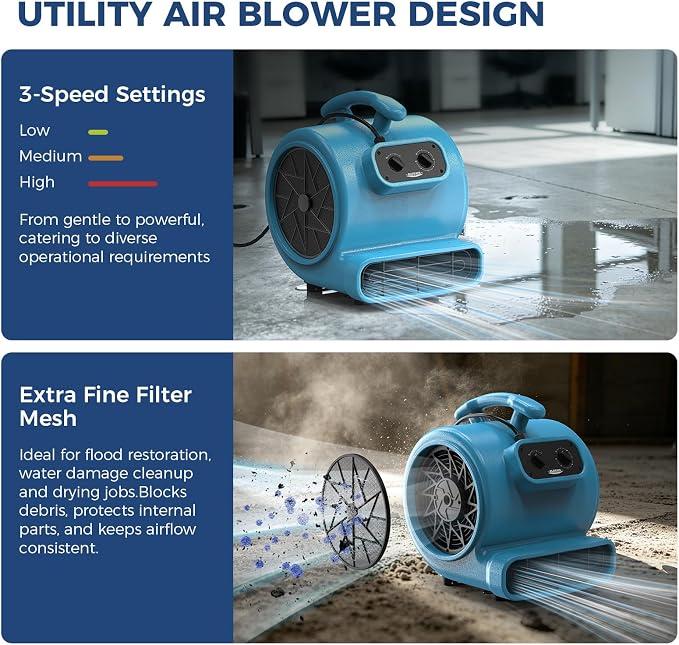 ALORAIR 3000 CFM Air Mover Blower Fan - Image 4