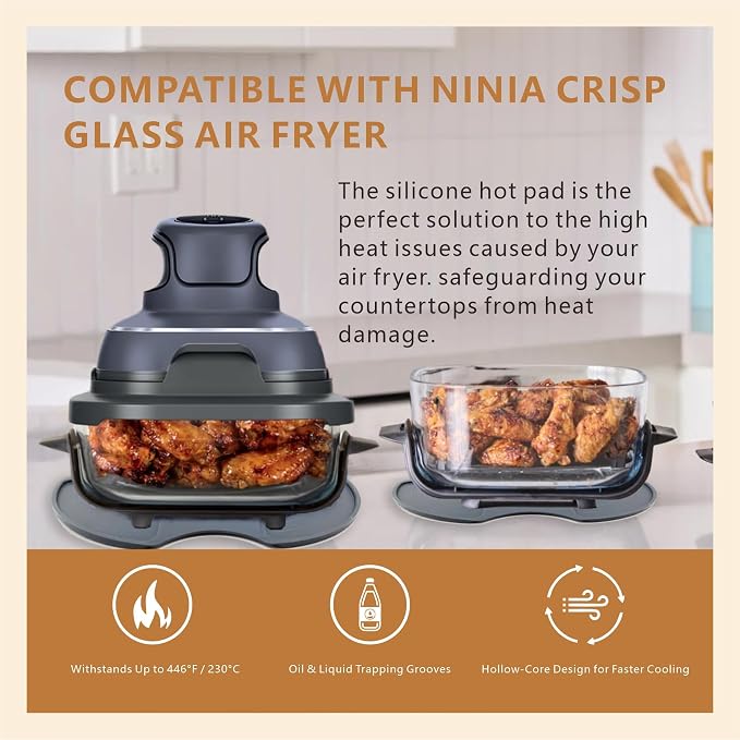 Silicone Heat Resistant mat for Ninja Crispi Air Fryer, Heat-Insulating - Image 5