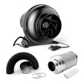 InfiniPower 195 CFM Inline Ventilation Fan 4" Air Carbon Filter and 4 Inch 8 by InfiniPower