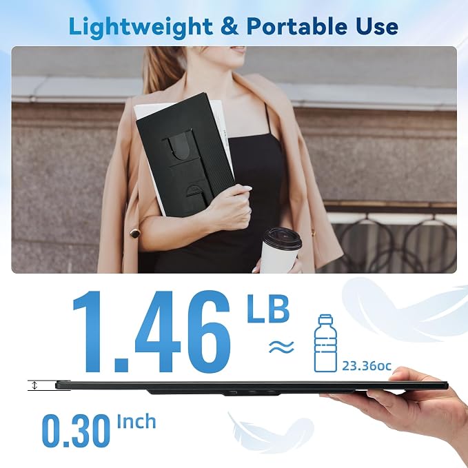 Portable Monitor 16" 1200P FHD Laptop Screen Extender, Horizontal Vertical - Image 4