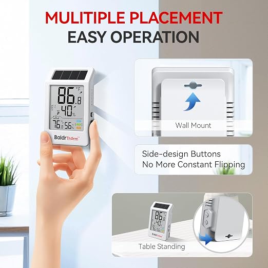 BaldrTherm Indoor Outdoor Thermometer Wireless, Digital Temperature Humidity - Image 7