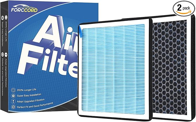 2-Pack UPGRADED HEPA Cabin Air Filter Fits by Forccord