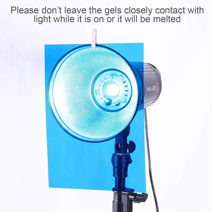 20 Pack Gel Light Filter Color Correction Colored Overlays Transparent Color - Image 3