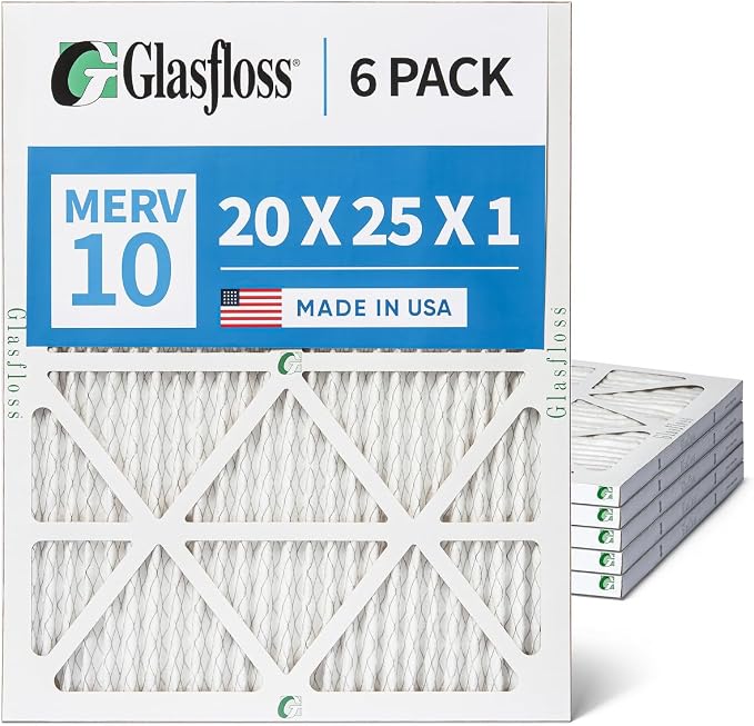 Glasfloss 20x25x1 MERV 10 Pleated Air Filters Box of 6. Actual Size: 19-1/2 x - Image 7