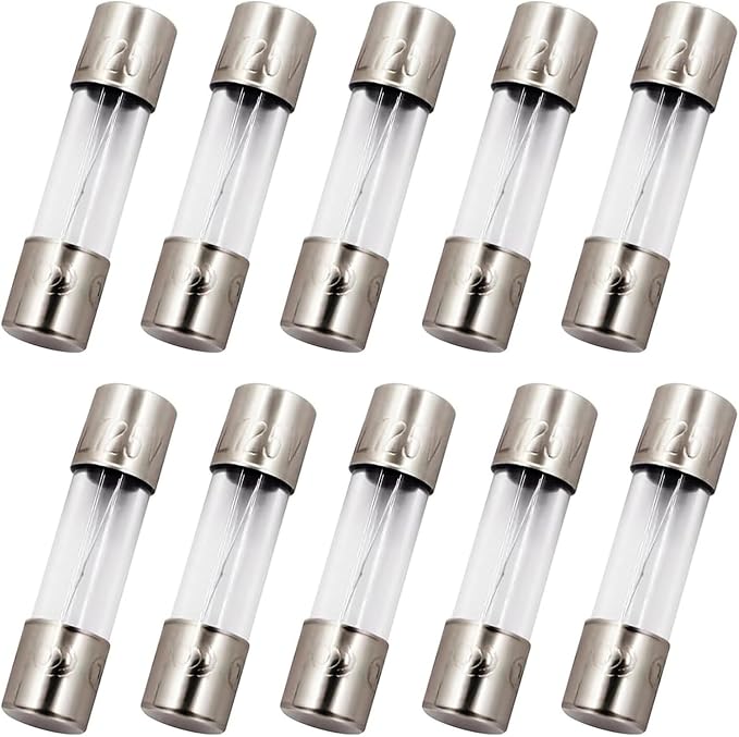 SIXQJZML 10 Pack F8AL Fast-Blow Fuse 8A Max 8amp 125V Glass Fuses 0.2 x 0.78 by SIXQJZML