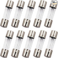 SIXQJZML 10 Pack F10AL Fast-Blow Fuse 10A 10amp 125V Glass Fuses 0.2 x 0.78 by SIXQJZML