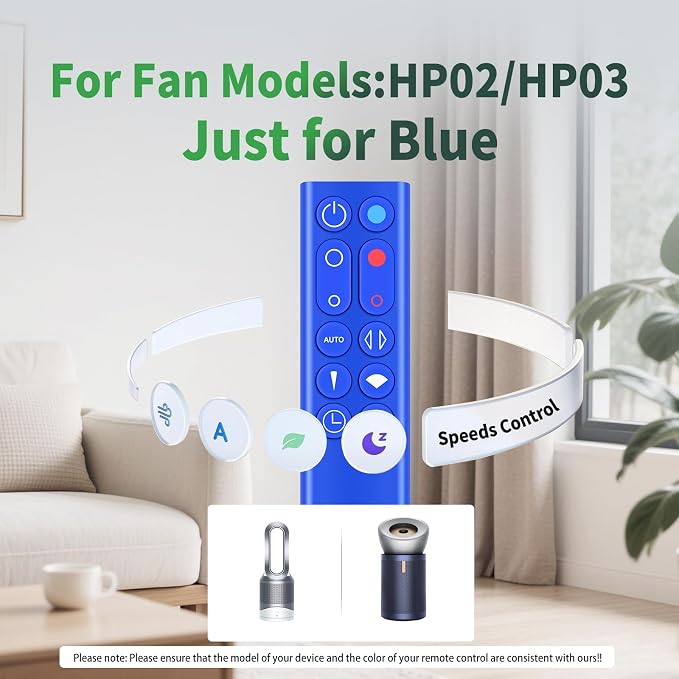 New Replacement Remote Control for Dyson HP02 HP03 Hot + Cool Fan Heater Tower - Image 2