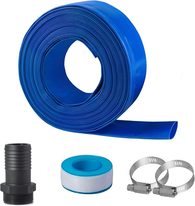 Eastrans 1 1/2 in x 100 ft Pool Backwash Hose Kit by EASTRANS