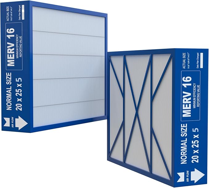 20x25x5 Merv 16 Air Filter Compatible by Amboseli