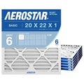 Aerostar 20x22x1 MERV 6 Air Filter, ACTUAL SIZE, Air Conditioning & Furnace by AirFiltersDelivered