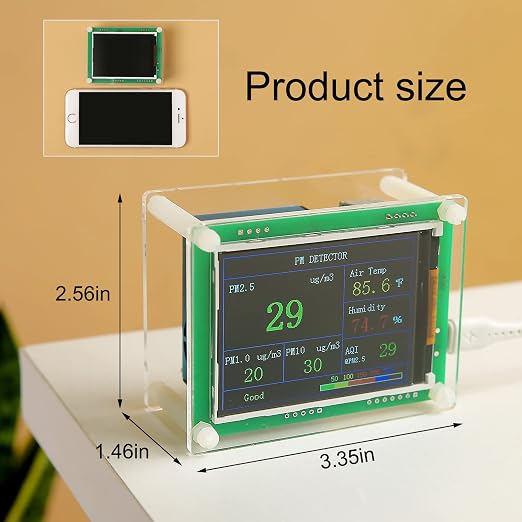 Air Quality Monitor pm2.5 pm10 pm1.0 Detector Indoor air Quality Test kit - Image 2
