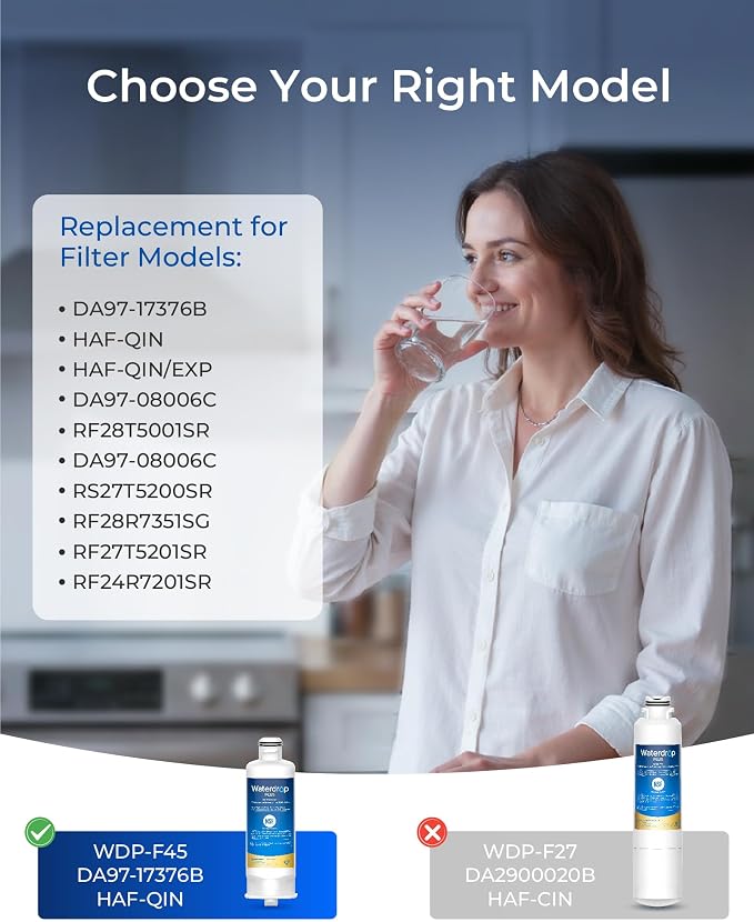 Waterdrop Plus WDP-F45 Refrigerator Water Filter, Replacement - Image 2