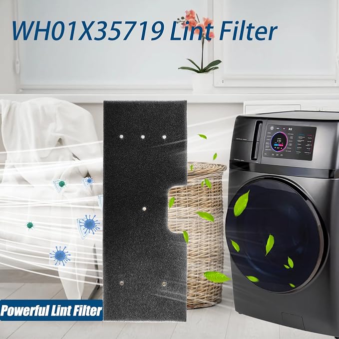 WH01X35719 Lint Filter, WH01X35719 Washer Dryer Filter Sponge Compatible - Image 6