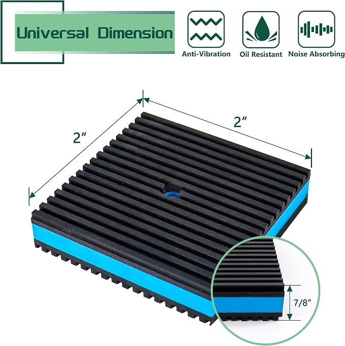 4 Pack 2" X 2" X 7/8" Anti Vibration Pads, Heavy Duty EVA Pads, Washer and Dryer - Image 2