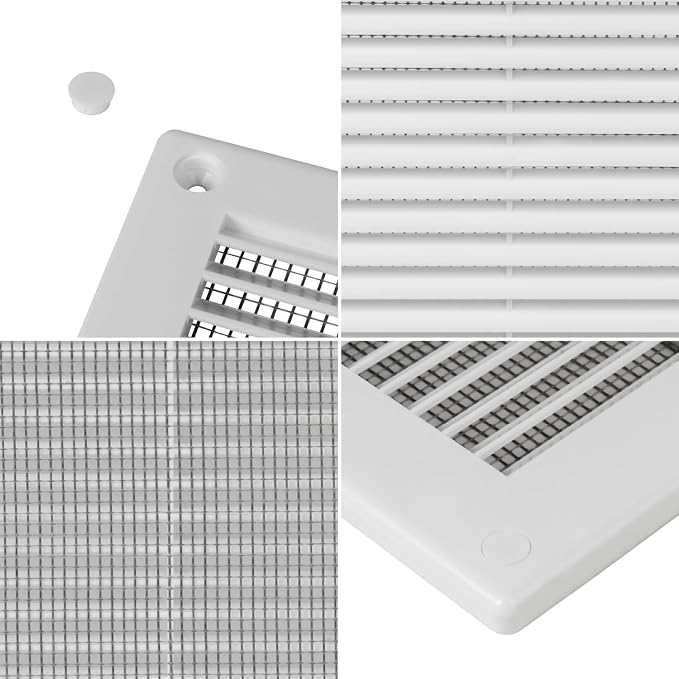 6 x 6 Inch White Air Vent Cover – Plastic Square Air Vent Grill Cover - Image 7