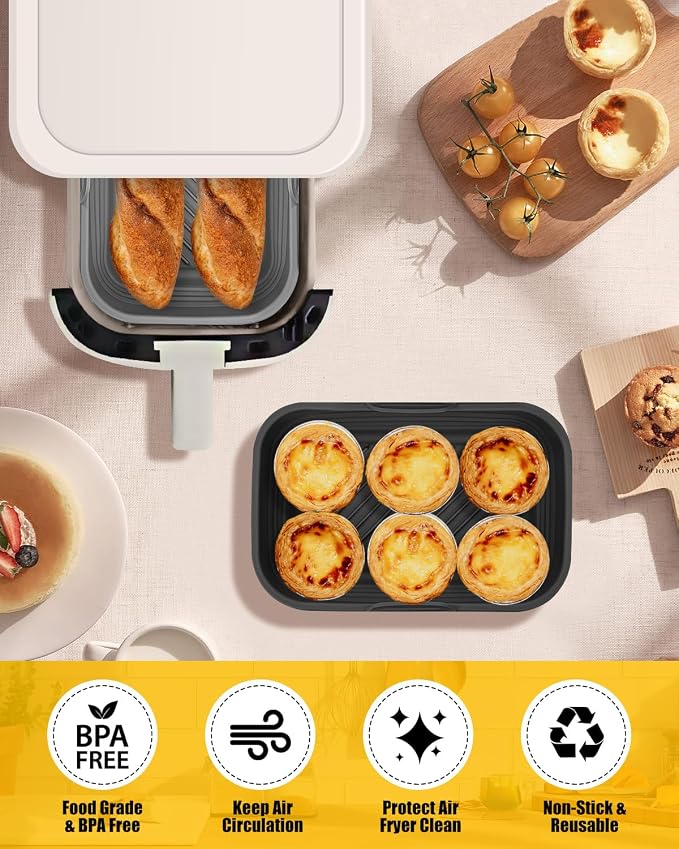 Collapsible Air Fryer Silicone Liners 2-Pack - Image 4