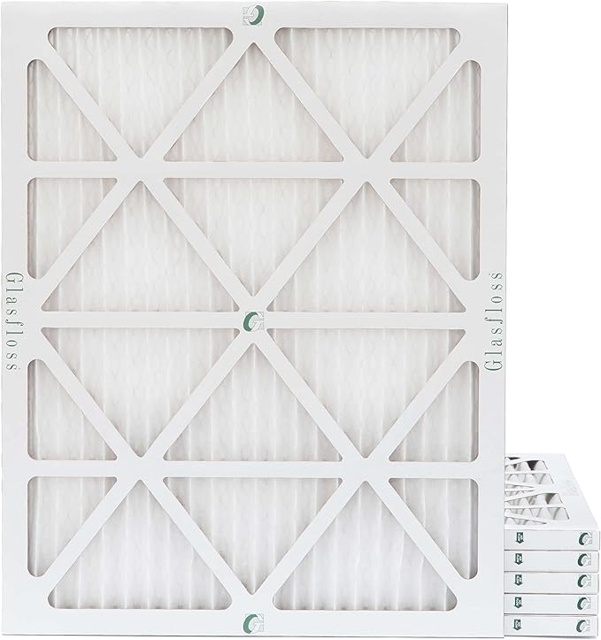 Glasfloss 18x24x1 MERV 10 Pleated Air Filters Box of 6. Actual Size: 17-1/2 x by Glasfloss