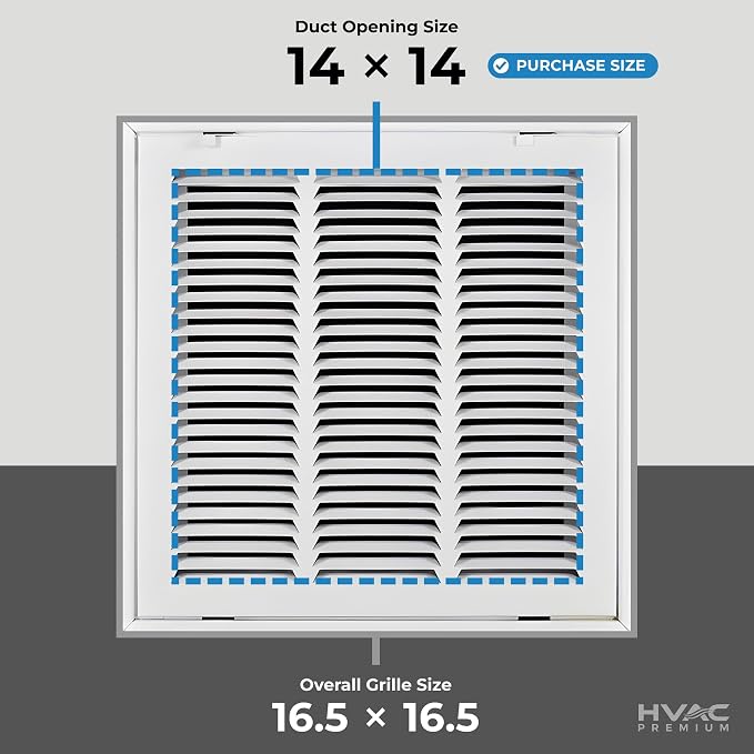 14x14 Return Air Vent Cover Filter Grille - Image 3
