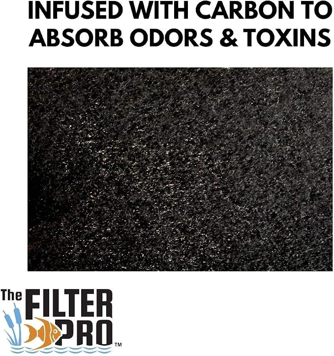 Carbon Fine Filter Media, 3/8" Thick, Ponds or Water Gardens, Made in USA - Image 5