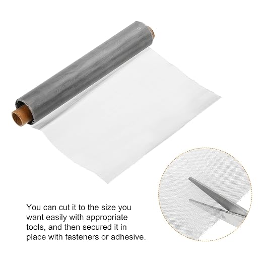 PATIKIL 304 Stainless Steel Wire Mesh Screen, 60 Mesh Woven Air Vent Filter - Image 3