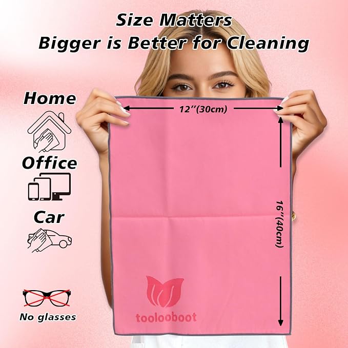 Pink Extra-Large Cleaning Cloths - Image 5