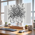 Retro Flower Vase Retro Plant Indoor TV Cover, Elastic TV Screen Protector Grey by Unknown