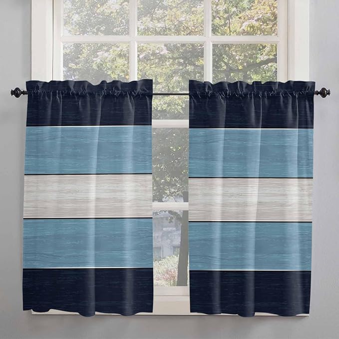 Vintage Country Woodcuts Window Valance Curtains, 2 Panel - Image 2