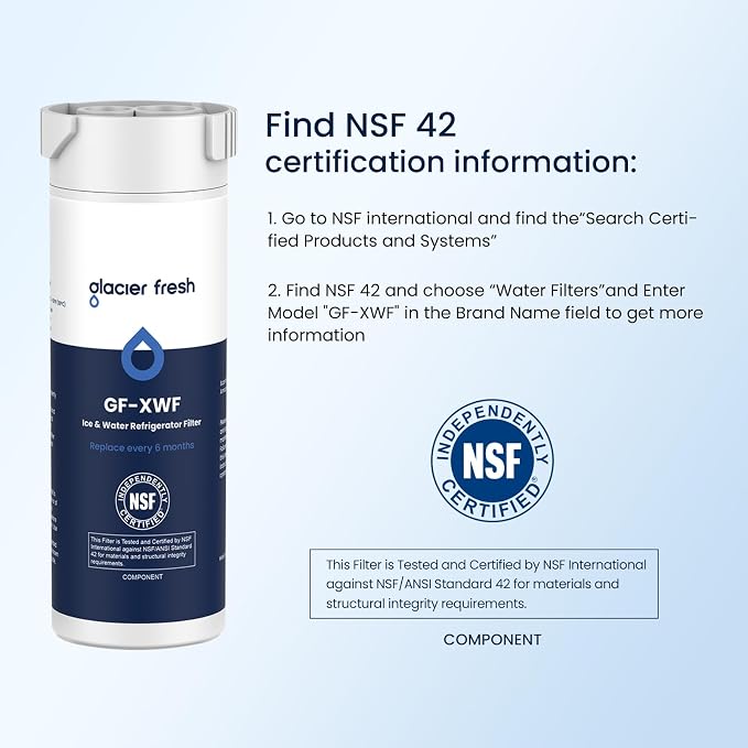 GLACIER FRESH XWF Replacement for GE XWF Refrigerator Water Filter Pack of 3 - Image 6