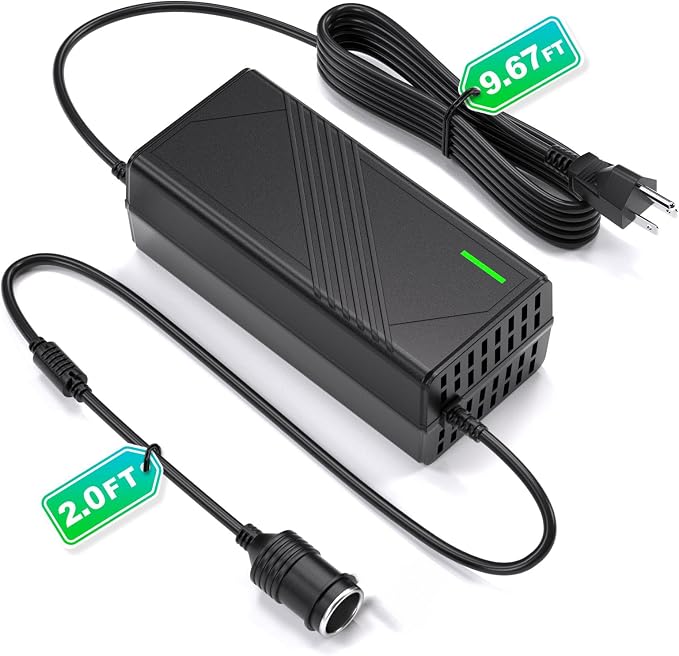 AC to DC Converter 20A/240W/12.36FT 110V-240V to 12V | Car Cigarette Lighter by Arecwy
