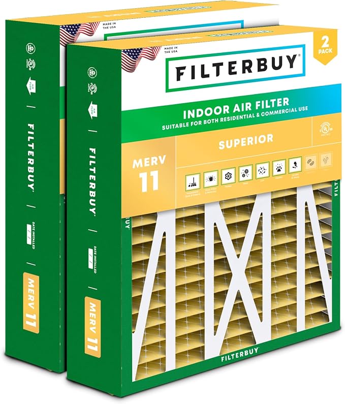 Filterbuy 20x23x5 Air Filter MERV 11 Superior Pet & Allergy Defense, Pleated by Filterbuy