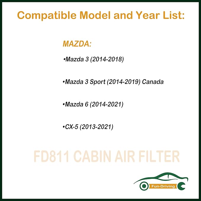 FUN-DRIVING 3 Pack FD811 Cabin air filter - Image 2