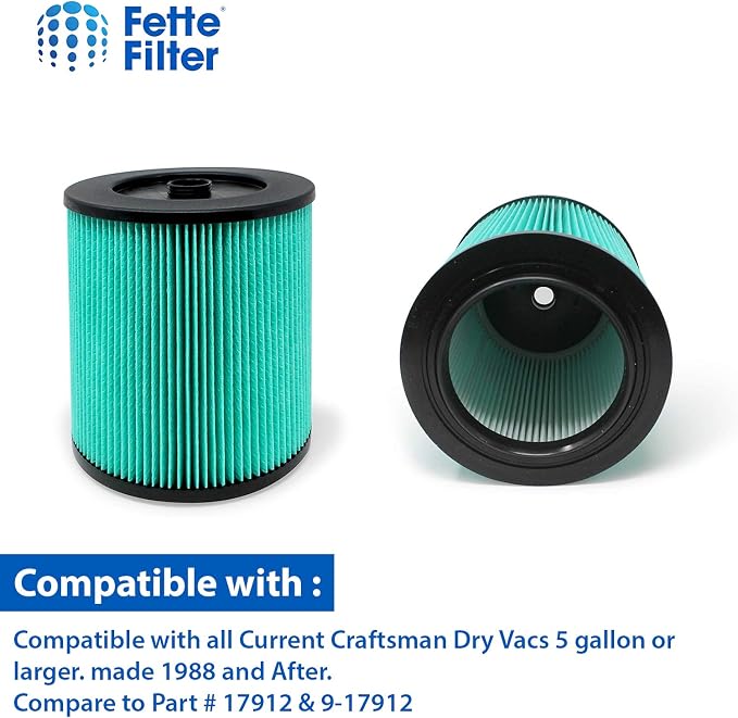 17912 & 9-17912 Hepa Replacement Filter Compatible Craftsman High Efficiency - Image 3