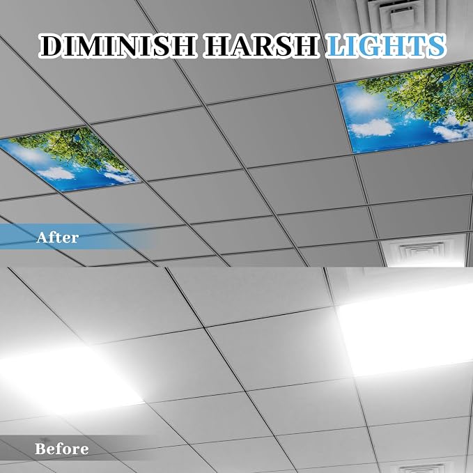 VIHOSE 4 Pcs 2 x 2 Feet Fluorescent Light Covers - Image 3