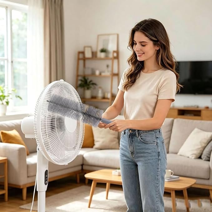 Bendable Microfiber Head, Bendable Microfiber Head Fan Cleaner Brush, Reusable - Image 6