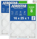 Aerostar 16x25x1 MERV 8 Air Filter, Pleated AC Furnace HVAC Filters, by AirFiltersDelivered