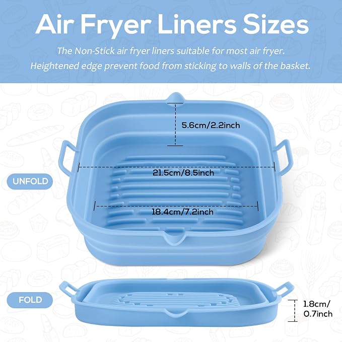 Silicone Air Fryer Liners Square - Image 3