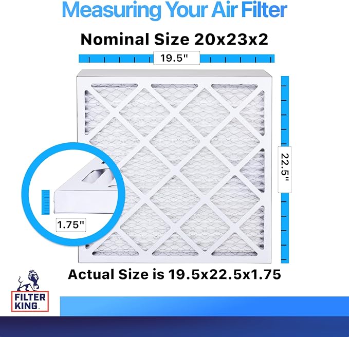 Filter King 20x23x2 Air Filter | 4-PACK | MERV 8 HVAC Pleated A/C Furnace - Image 2